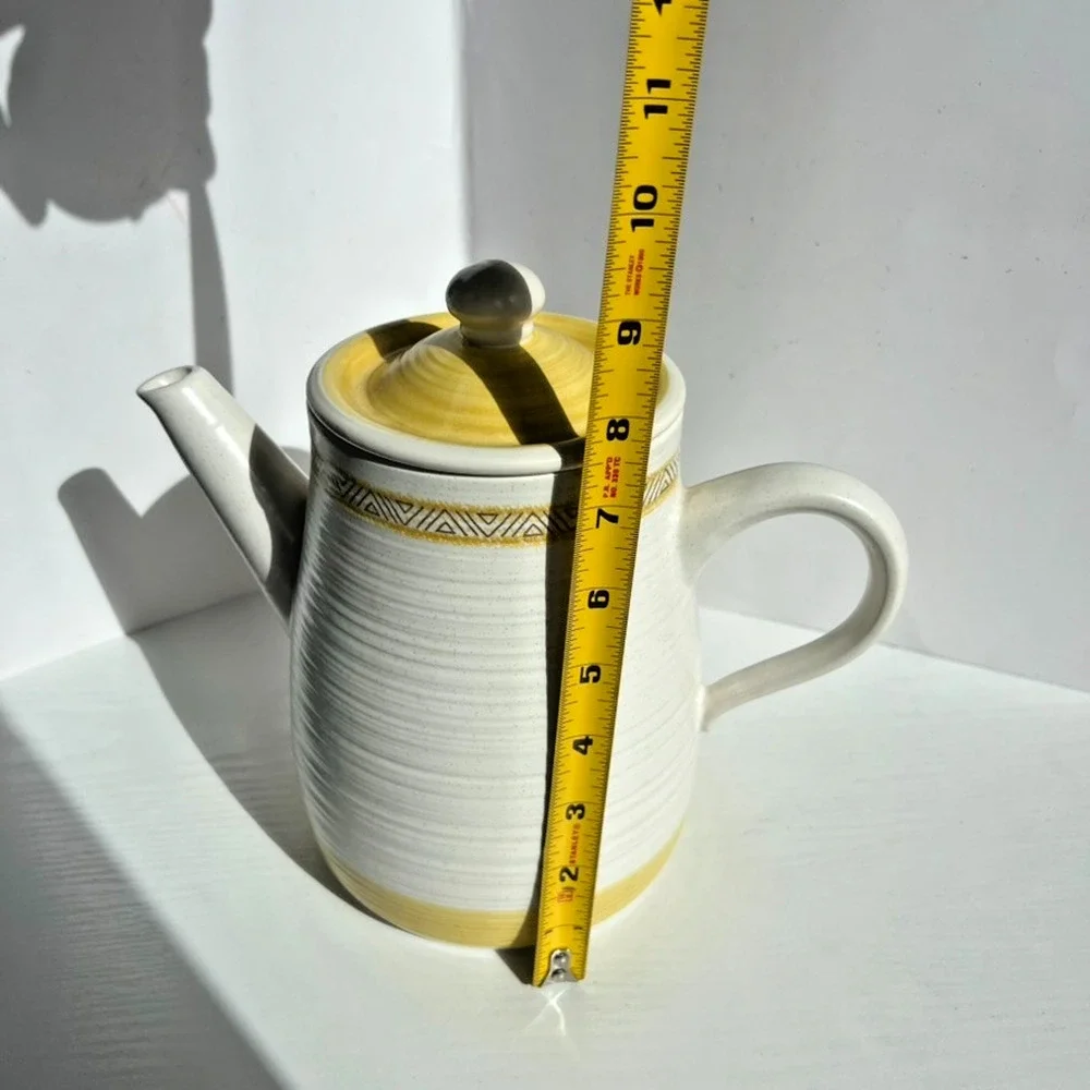 Franciscan Hacienda Coffee Pot Lid Vintage Yellow Earthenware USA Retro EUC